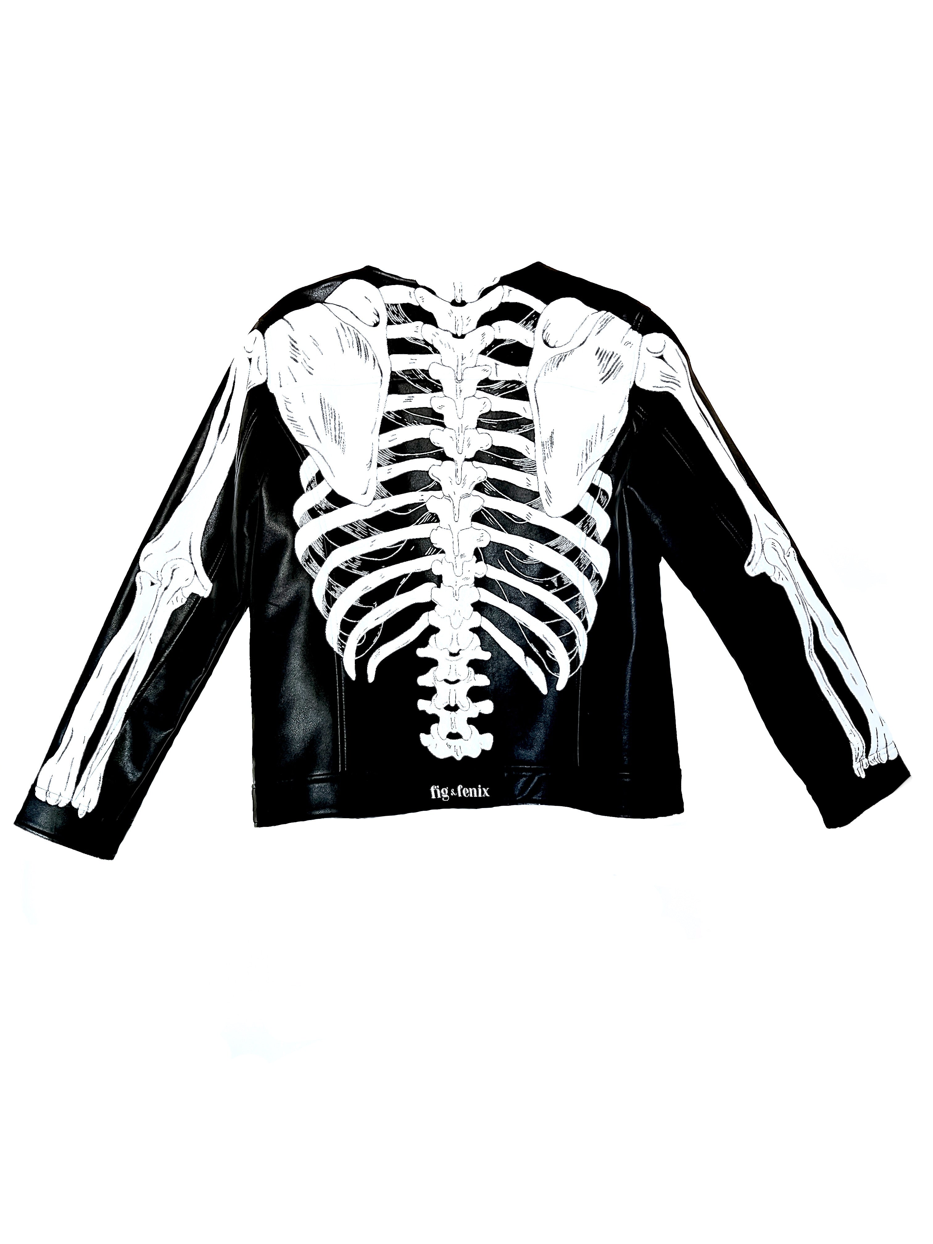 Skeleton on sale bomber jacket